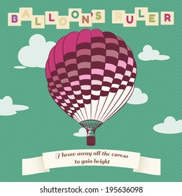 Air balloon in the sky