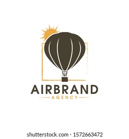 Air Balloon travel agency logo template