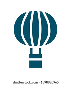 air balloon travel Summer vector logo icon or illustration. Editable stroke and color. Perfect use for pattern and design graphic.