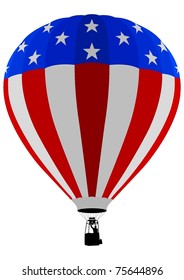 Air Balloon, USA Flag