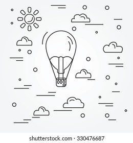 Air balloon. Vector.