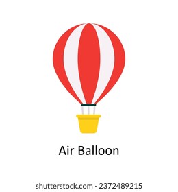 Air Balloon vector Flat Icon Design illustration. Symbol on White background EPS 10 File 