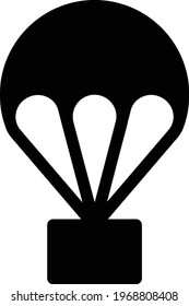 air balloon vector glyph flat icon