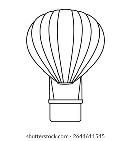 Ícone de vetor de balão de ar. sinal de ilustração aerostat. Logotipo do Ballon. Ícone da web de balão de ar.