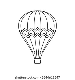 Ícone de vetor de balão de ar. sinal de ilustração aerostat. Logotipo do Ballon. Ícone da web de balão de ar.