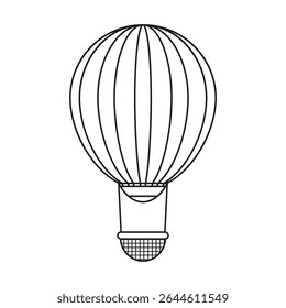 Ícone de vetor de balão de ar. sinal de ilustração aerostat. Logotipo do Ballon. Ícone da web de balão de ar.