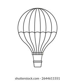 Ícone de vetor de balão de ar. sinal de ilustração aerostat. Logotipo do Ballon. Ícone da web de balão de ar.