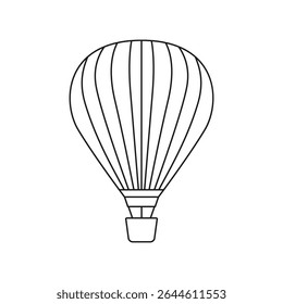 Ícone de vetor de balão de ar. sinal de ilustração aerostat. Logotipo do Ballon. Ícone da web de balão de ar.
