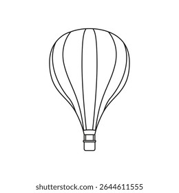 Ícone de vetor de balão de ar. sinal de ilustração aerostat. Logotipo do Ballon. Ícone da web de balão de ar.