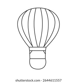 Ícone de vetor de balão de ar. sinal de ilustração aerostat. Logotipo do Ballon. Ícone da web de balão de ar.