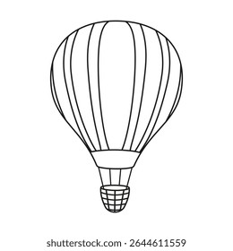 Ícone de vetor de balão de ar. sinal de ilustração aerostat. Logotipo do Ballon. Ícone da web de balão de ar.