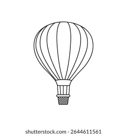 Ícone de vetor de balão de ar. sinal de ilustração aerostat. Logotipo do Ballon. Ícone da web de balão de ar.