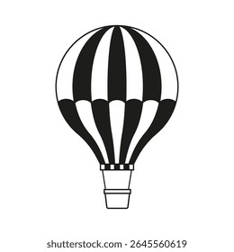Ícone de vetor de balão de ar. sinal de ilustração aerostat. Logotipo do Ballon. Ícone da web de balão de ar.