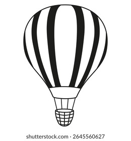 Ícone de vetor de balão de ar. sinal de ilustração aerostat. Logotipo do Ballon. Ícone da web de balão de ar.
