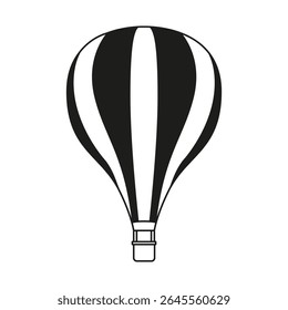 Ícone de vetor de balão de ar. sinal de ilustração aerostat. Logotipo do Ballon. Ícone da web de balão de ar.