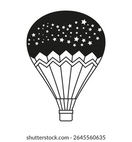 Ícone de vetor de balão de ar. sinal de ilustração aerostat. Logotipo do Ballon. Ícone da web de balão de ar.