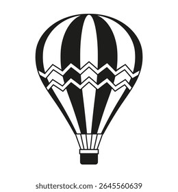 Ícone de vetor de balão de ar. sinal de ilustração aerostat. Logotipo do Ballon. Ícone da web de balão de ar.