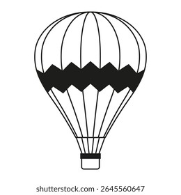 Ícone de vetor de balão de ar. sinal de ilustração aerostat. Logotipo do Ballon. Ícone da web de balão de ar.
