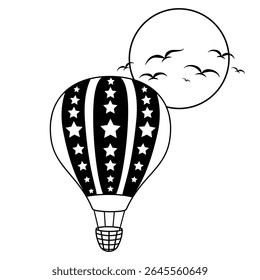 Air balloon vector icon. aerostat illustration sign. Ballon logo. Air balloon web icon.
