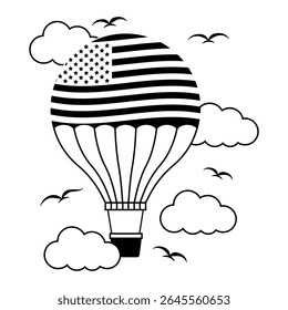 Ícone de vetor de balão de ar. sinal de ilustração aerostat. Logotipo do Ballon. Ícone da web de balão de ar.