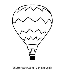 Ícone de vetor de balão de ar. sinal de ilustração aerostat. Logotipo do Ballon. Ícone da web de balão de ar.