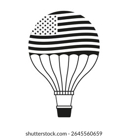 Ícone de vetor de balão de ar. sinal de ilustração aerostat. Logotipo do Ballon. Ícone da web de balão de ar.