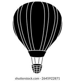 Ícone de vetor de balão de ar. sinal de ilustração aerostat. Logotipo do Ballon. Ícone da web de balão de ar.