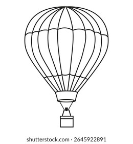 Ícone de vetor de balão de ar. sinal de ilustração aerostat. Logotipo do Ballon. Ícone da web de balão de ar.