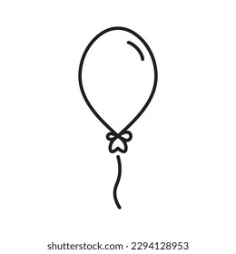 Air balloon vector icon. Air ball flat symbol. Helium balloon sign. Balloon linear symbol pictogram. UX UI icon
