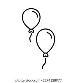 Air balloon vector icon. Air ball flat symbol. Helium balloon sign. Balloon linear symbol pictogram. UX UI icon