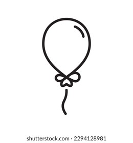 Air balloon vector icon. Air ball flat symbol. Helium balloon sign. Balloon linear symbol pictogram. UX UI icon