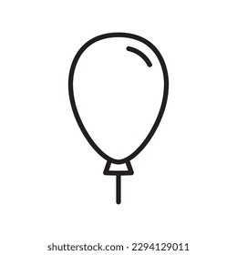 Icono del vector del globo de aire. Símbolo plano de la bola de aire. Signo de globo de helio. Pictograma de símbolo lineal de globo. icono de interfaz de usuario de UX