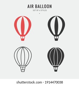 air balloon vector icon flying