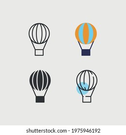air balloon vector icon hot air transport