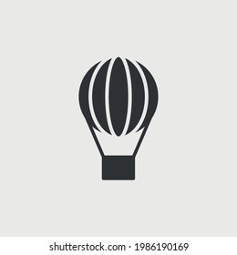 icono de vector de globo aerostático transporte aéreo caliente