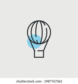 air balloon vector icon hot air transport