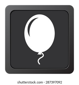 Air Balloon - vector icon, on a grey button