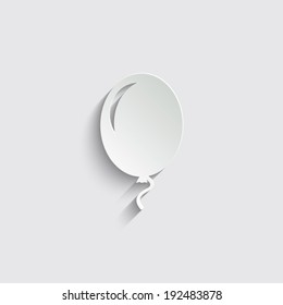 Air Balloon - vector icon with shadow on a grey background