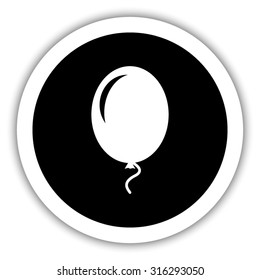 Air Balloon - vector icon with shadow 