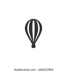 Diseño de plantilla de icono de vector de globo aerostático 