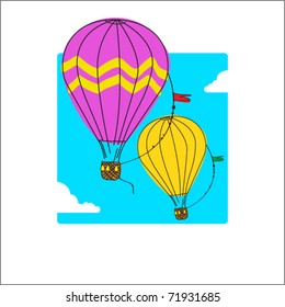 Air Balloon. Vector illustration