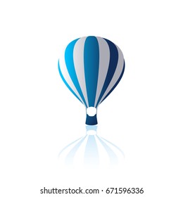 Air balloon vector illustration balloon icon with reflection