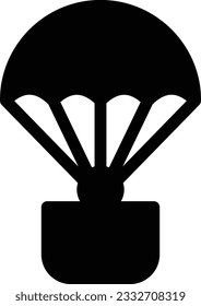 air balloon vector illustration isolated on a transparent background. glyph vector icons for concept or web graphics.