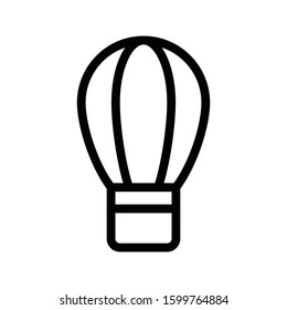 air balloon vector thin line icon 