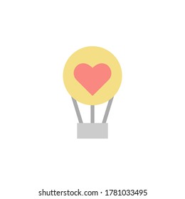 Air balloon, wedding icon. Simple color vector elements of marriage icons for ui and ux, website or mobile application