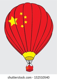 air balloone chinese flag