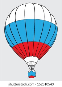 air balloone russhian flag