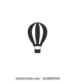 Air balloonIcon, editable color template. Air balloon symbol vector sign isolated for graphic and web design.