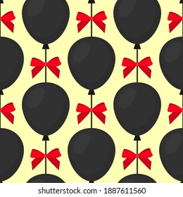 Air balloons and bow seamless pattern. Vector stock illustration eps10.