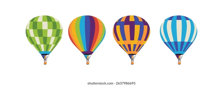 Air balloons can fly in the sky using a combination of fire and helium gas in certain amounts to be able to lift the balloon into the air